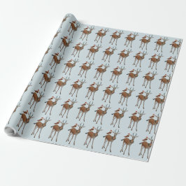FESTIVES ANTELOPE- UND OWL-Wrapping-Papier Geschenkpapier