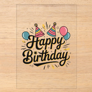 Festives Herzlichen Glückwunsch zum Geburtstag Acryleinladungen