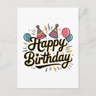 Festives Herzlichen Glückwunsch zum Geburtstag Einladungspostkarte