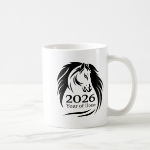 Festives Jahr des Feuerpferds 2026 Chinesisches Ne Kaffeetasse