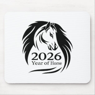 Festives Jahr des Feuerpferds 2026 Chinesisches Ne Mousepad