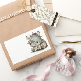 Festivo Rhino Rechteckiger Aufkleber