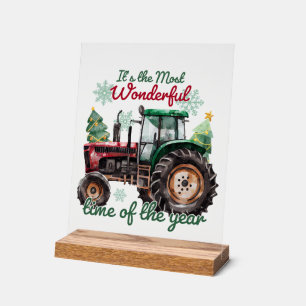 Festland Weihnachtstraktor Acrylschild