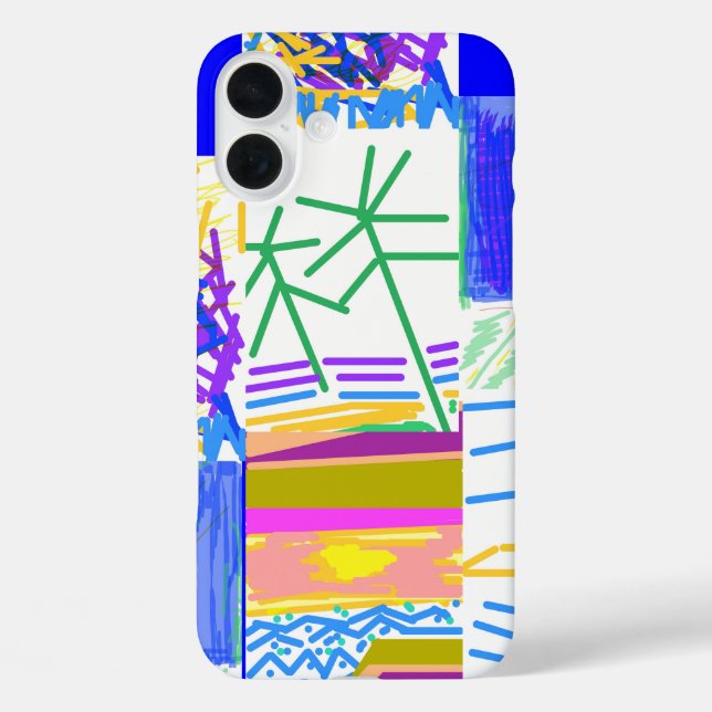 Festlich Abstrakt iPhone 16 Plus Hülle (Rückseite)
