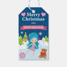 Festlich blauer Haar Winter Weihnachten Weihnachte
