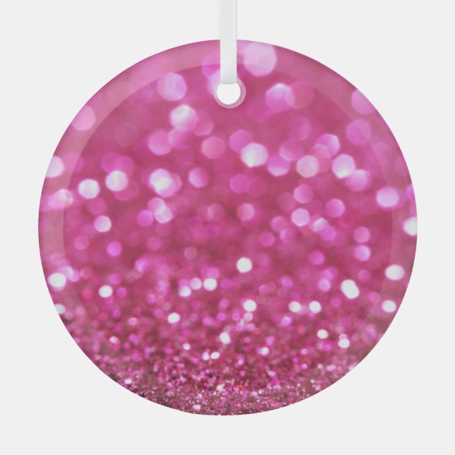 Festlich dunkles Rosa: Elegant Abstrakt. Ornament Aus Glas (Vorderseite)