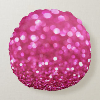 Festlich dunkles Rosa: Elegant Abstrakt. Rundes Kissen