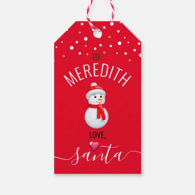 Festlich, Fun Red "Liebe, Weihnachten" Geschenkanhänger (Vorderseite)