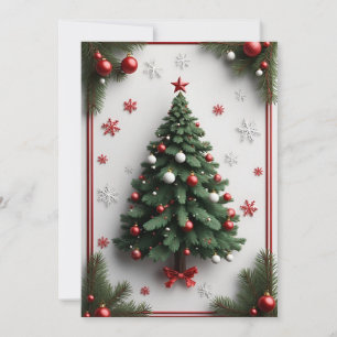 Festlich geschmückter Weihnachtsbaum Karte