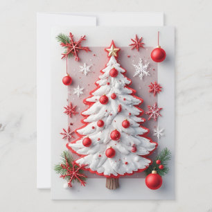 Festlich geschmückter Weihnachtsbaum Karte