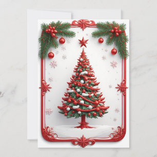 Festlich geschmückter Weihnachtsbaum Karte