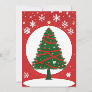 Festlich geschmückter Weihnachtsbaum Karte