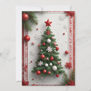 Festlich geschmückter Weihnachtsbaum Karte