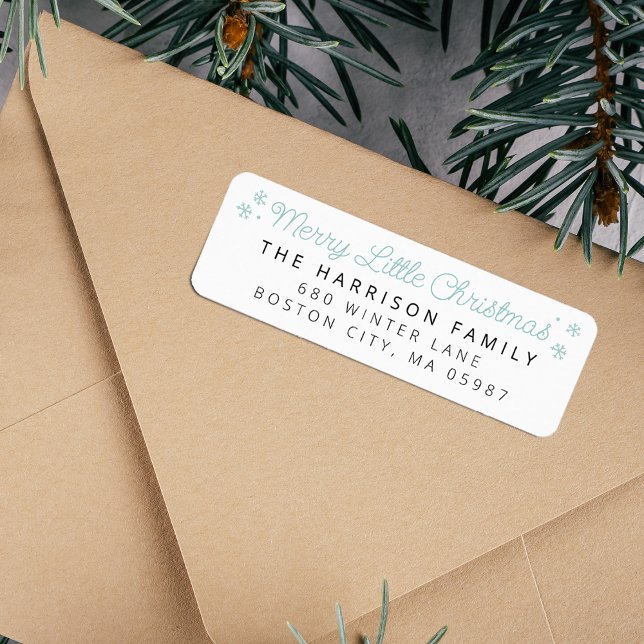 Festlich Merry Little Weihnachtsadresse (Festive Merry Little Christmas Address Label)