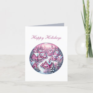 Festlich rosa Weihnachten hinzufügen Stadt