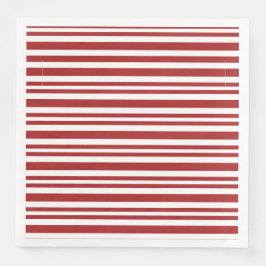 Festlich rot-weiß gestreift serviette