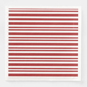 Festlich rot-weiß gestreift serviette