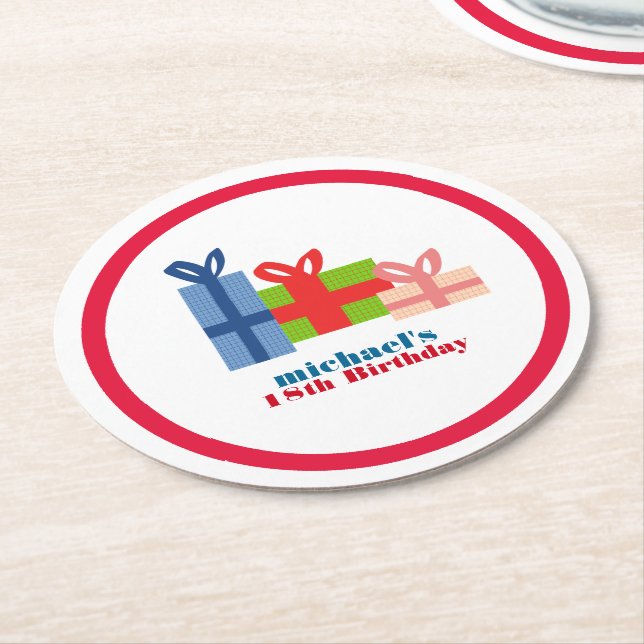 festlich runder pappuntersetzer (Angewinkelt)