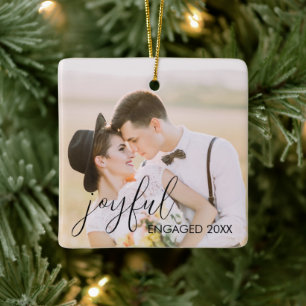 Festlich unser erstes Verlobtes Weihnachtsgeschenk Keramikornament