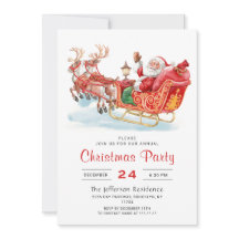 Festlich Weihnachtsmann Sleigh Weihnachten Party