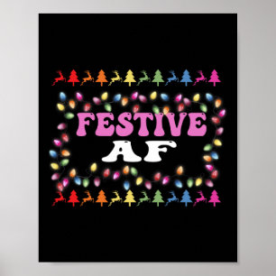 Festlich wie F#ck Af Weihnachten Weihnachten Weihn Poster