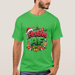 Festliche AF Weihnachtstypografie T-Shirt