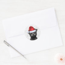 Festliche Affenpinscher und Woof Word Art Weihnach