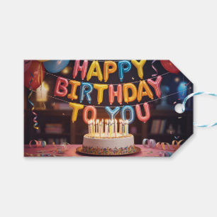 Festliche "Alles Gute zum Geburtstag"-Feier mit Ku Geschenkanhänger