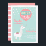 Festliche Alpaka Kindergeburtstagsparty Einladung<br><div class="desc">Nette und einzigartige Kindergeburtstagsfeiereinladung,  mit Illustrationen eines weißen Alpakas mit Geburtstagshut und Luftballons. Diese moderne Kindergeburtstagseinladung ist für Frühlings- und Sommergeburtstagsfeiern perfekt. Sie ist in anderen Farben erhältlich.</div>