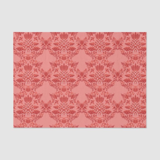 Festliche Ananas Weihnachtsschmuck Muster Seidenpapier (Vorderseite)