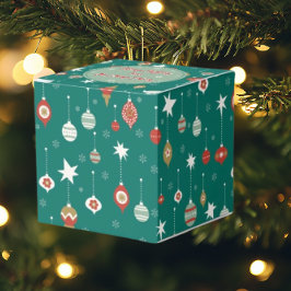 Festliche Bauern & Schneeflocken Weihnachten Geschenkschachtel