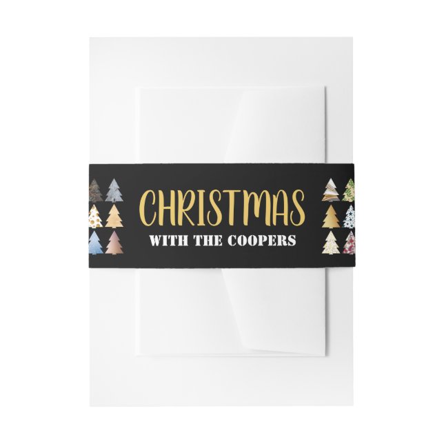 Festliche Bäume, Weihnachten Einladungsbanderole (Vorderseite Beispiel)