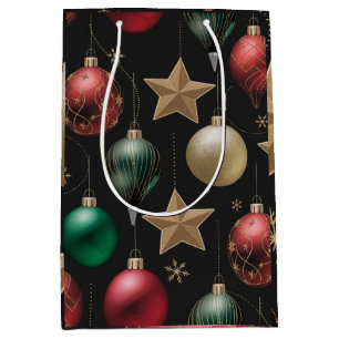 Festliche Bauten und Sterne im klassischen Holiday Mittlere Geschenktüte