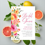 Festliche Blume Blumenzitrus Brautparty Einladung<br><div class="desc">Für weitere Anpassungen klicken Sie bitte auf "Diese Vorlage personalisieren",  dann auf "Bearbeiten mit dem Entwurfswerkzeug". Stilvoll bearbeitbare Vorlagen,  die leicht zu benutzen sind,  weitere Artikel im Laden verfügbar (Einladungen,  uAwg,  Dankeschön-Karten,  Schreibwaren & Dekor). Wenn Sie Hilfe oder passende Artikel benötigen,  kontaktieren Sie mich bitte.</div>
