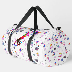 Festliche bunte Trompetenmusik-Splash Duffle Bag
