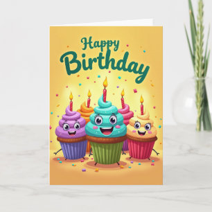 Festliche Cupcake-Freunde-Karte Karte