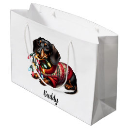 Festliche Dackel Delight Geschenktasche Große Geschenktüte