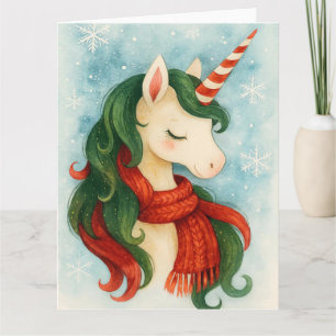 Festliche Einhornweihnachtsfeiern Karte