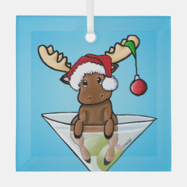 Festliche Elche Weihnachten Ornament Aus Glas