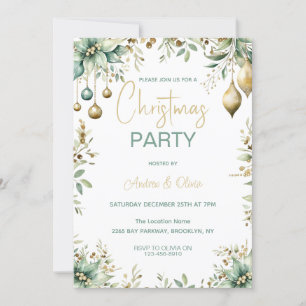 Festliche Elegante Ornamente Weihnachten Party Einladung