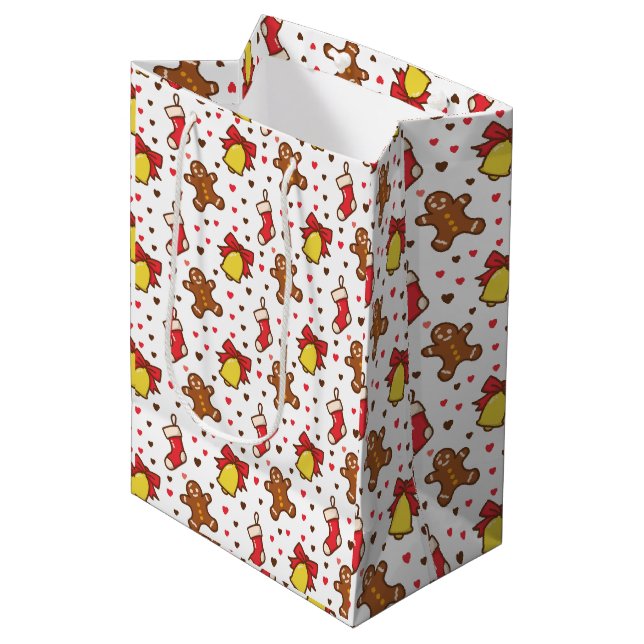 Festliche Eleganz Mittlere Geschenktüte (Vorderseite Schrägansicht)