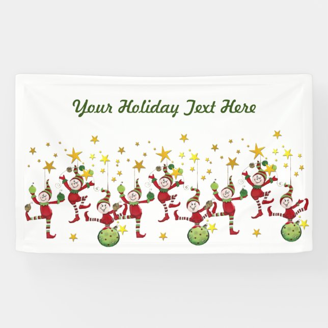 Festliche Elfen Weihnachten Banner (Horizontal)