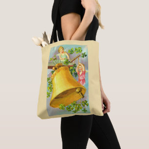 Festliche Engel und gelbe Glocke Tasche