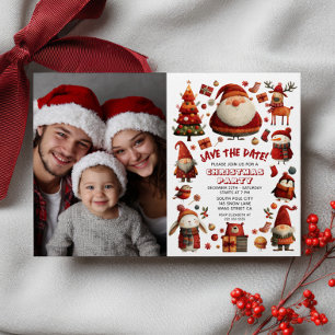 Festliche Erwachsene Weihnachts-Party Foto Einladu Save The Date