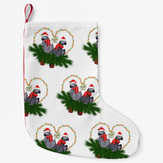 Festliche Featherballs Weihnachts-Strumpf Kleiner Weihnachtsstrumpf (Vorderseite)