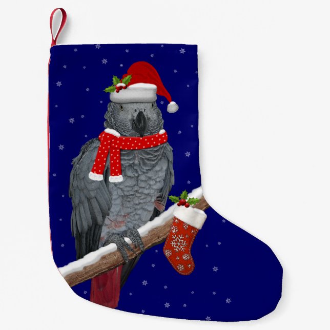 Festliche Federn Weihnachten Strumpf Kleiner Weihnachtsstrumpf (Vorderseite)