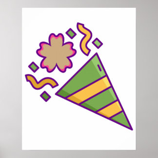 Festliche Feier-Ikonen-Vektorgrafik Poster
