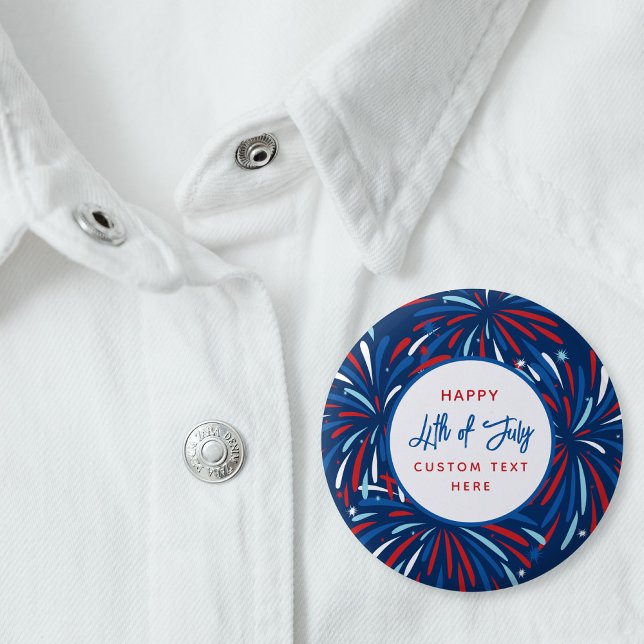 Festliche Feuerwerke Custom 4. Juli Party Button (Von Creator hochgeladen)