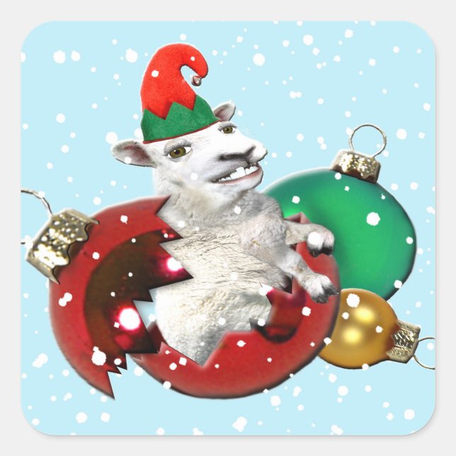 Festliche Fleece Broken Bauble Sticker (Vorderseite)
