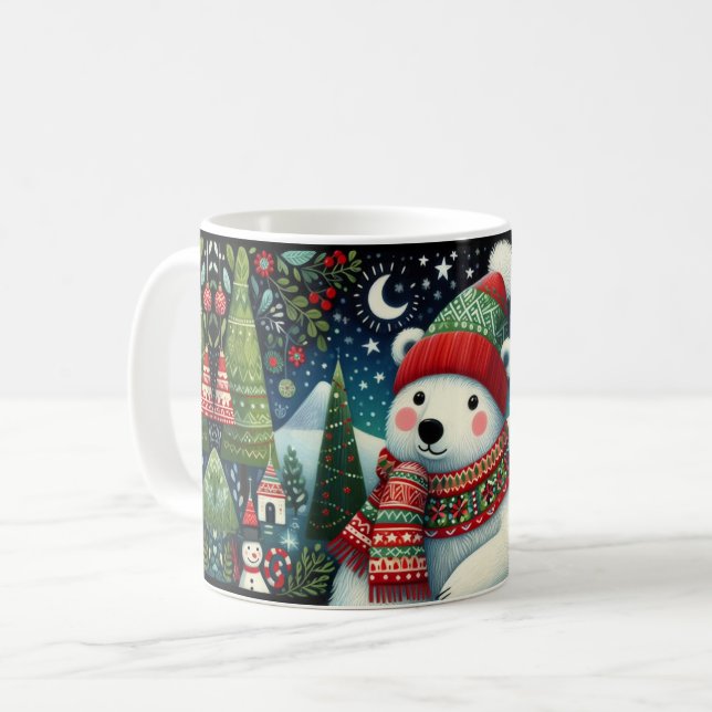 Festliche Folklore Weihnachten Kaffeetasse (Vorderseite Links)